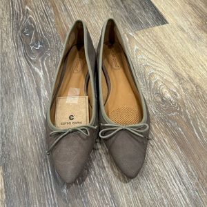 Corso Como Brown Pointed Toe Ballet Flats